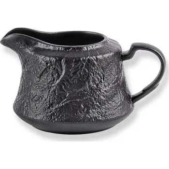 Černá mléčenka s uchem imitace kamene porcelán Wilmax 260 ml