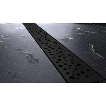 Sprchový žlab MEXEN BUBBLE BLACK - černý (50 cm)