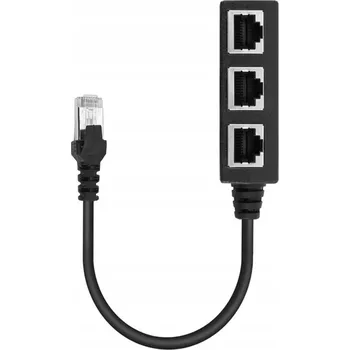 Síťový konektor RJ45 1 samec na 3 samice / Ethernetový rozbočovač LA /