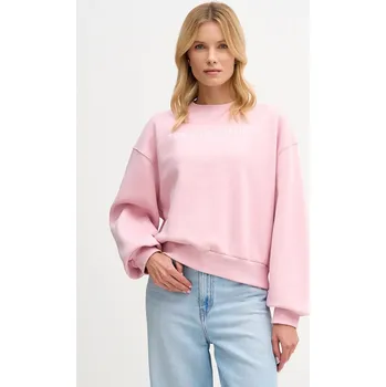 Dámská mikina Mikina Tommy Hilfiger dámská, růžová barva, s potiskem, WW0WW47831 03X, vel. XL