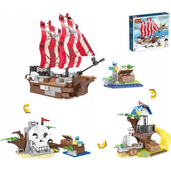 ostatní stavebnice COGO Stavebnice pirátská loď 3v1 260 dílků