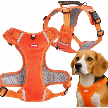 Postroj pro psa POSTROJE S NASTAVENÍM BEZ TLAČENÍ VELIKOST M REFLEXNÍ PRODYŠNÝ MATERIÁL