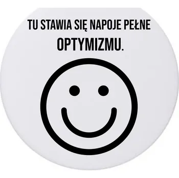 Keramické podložky pod hrnek x4 - SEM SE STAVÍ NÁPOJE PLNÉ OPTIMISMU