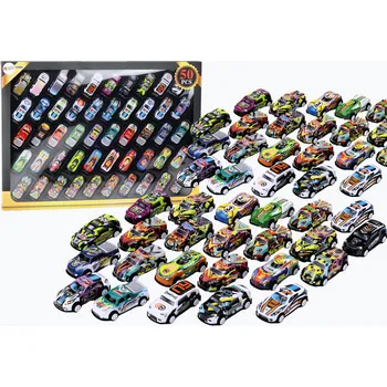 autíčko Sada autíček Angličáků s pohonem, barevné, 50 kusů