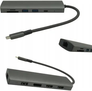 USB-C Dokovací Stanice PD 4K HDMI Medion - Rozšíření Obrazovky na 2 Monitory