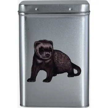 Dóza na potraviny Plechová dóza s obrázkem fretky