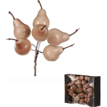 umělá květina Dekorace Autronic Hrušky na drátku - béžové, cena za balení (36 ks) (PRA012 BEI)