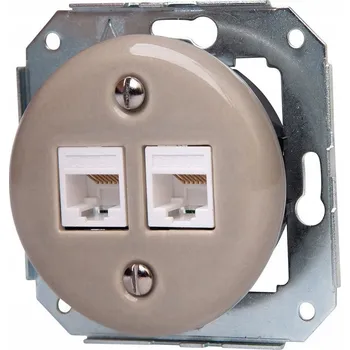 Elektrická zásuvka Nástěnná zásuvka JLM šedá