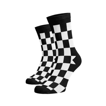 Pánské ponožky Veselé ponožky Šachovnice Červená 35-38