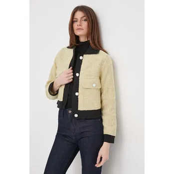 Dámské sako Blazer s příměsí vlny Sisley 23ILLN03Z žlutá 11X, vel. 34