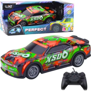 RC model auta Závodní auto na dálkové ovládání Svítící karoserie Oranžovo-zelené