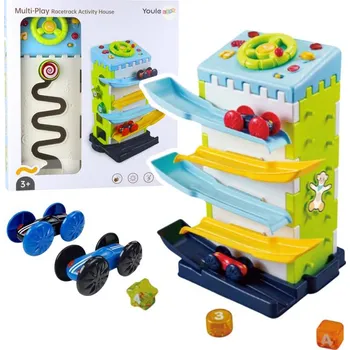 Hračka pro nejmenší Skluzavka Blok Dráha Vzdělávací s Autíčky Třídič Světla Zvuky