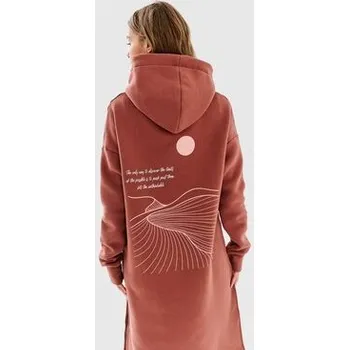 Dámská mikina NAOKO Mikina Desert Sands Červená Oversize S_M