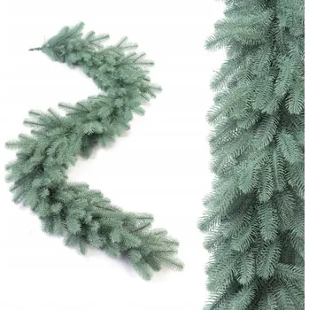 Vánoční dekorace Girlanda stříbrná smrk SONIC z PE materiálu