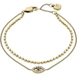 Fossil Dvojitý pozlacený náramek Evil Eye JF04794710 + 2 měsíce na vrácení zboží