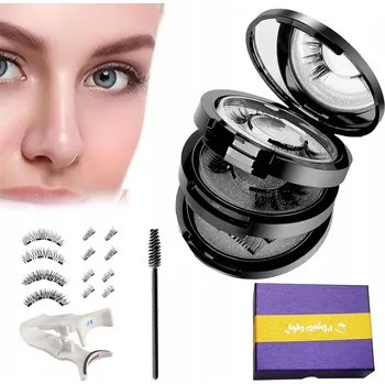 Umělé řasy 3D MAGNETICKÉ HUSTÉ UMĚLÉ ŘASY PRO VÍCENÁSOBNÉ POUŽITÍ - SADA 4 PÁRŮ