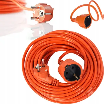 Napájecí kabel PRODLUŽOVACÍ KABEL ZAHRADNÍ PRO SVĚTÝLKA STAVEBNÍ SILNÝ JEDNOTLIVÝ KABEL 2X1,5MM 20M