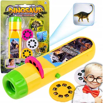 Projekční technika PROJEKTOR SVÍTILNA S DINOSAURY LED 24 DIAPOZITIVY PRO MALÉ FANOUŠKY DINOSAURŮ