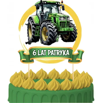 Obraz ZÁPICH DO DORTU Narozeninový Sto let JOHN DEERE TRAKTOR POSTAVY TOPPERY 3