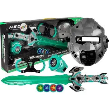 Dětská zbraň Sada vesmírných hraček Světelný meč Maska Pouta