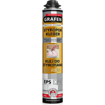 Průmyslové lepidlo 12 x lepidlo na polystyren XPS EPS Grafen Professional pistolové lepidlo 750 ml ETICS