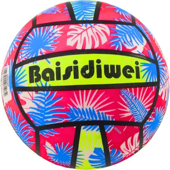 Dětský míč Míč Gumový Pestrobarevný Listy Růžovo Modrý 24 Cm