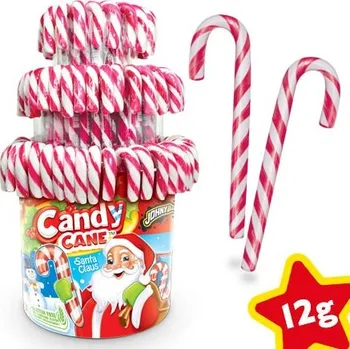 Bonbon Johny Bee Candy Cane Red-White 12g/100ks