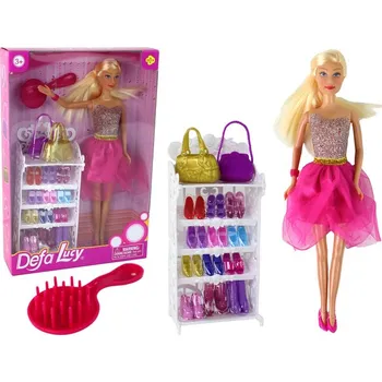 Panenka Panenka Lucy Růžové Brokátové Šaty Set Boty