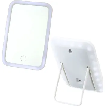 Kosmetické zrcátko Kosmetické zrcátko s LED podsvícením pro make-up Bezdrátové bílé