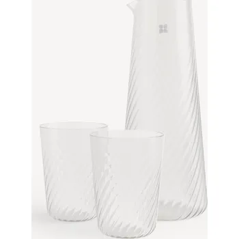 Sklenice Waterdrop Set s Vlnitou Karafou