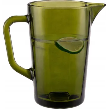 SKLENĚNÁ DŽBÁN NA NÁPOJE 1230 ml Retro zelená POLSKÉ SKLO Alva Glasset