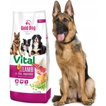 Krmivo pro psa Suché krmivo pro ovčáky Gold Dog Vital premium 12kg jehněčí rýže zelenina
