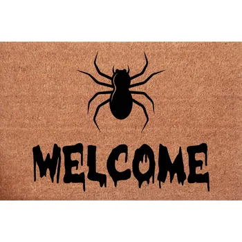 Kokosová rohožka ke dveřím Halloween Pavouk Welcome Rohožka
