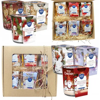 Svíčka DÁRKOVÁ SADA VÁNOČNÍ vonné svíčky 6x LED svíčky