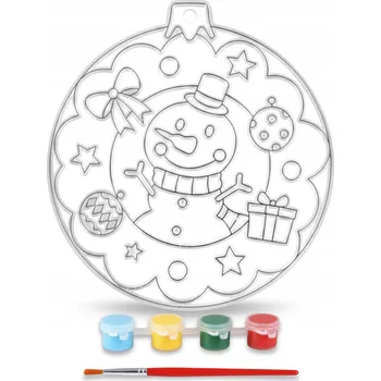 Vánoční ozdoba Baňka k Vymalování Závěsná Vánoční Ozdoba Vitráž Kreativní Sada