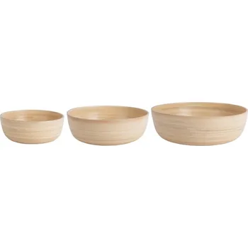 Sada 3 kulatých bambusových misek MISKY