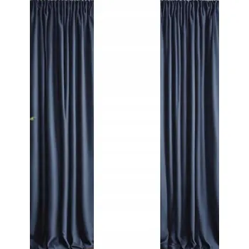 Obraz ZÁVĚSY TMAVĚ MODRÉ BLACKOUT 100% ZATEMŇUJÍCÍ OCHRANA PŘED SLUNCEM 140x260