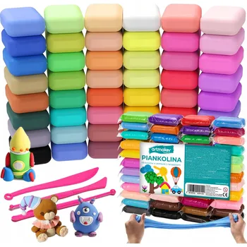 Modelovací hmota 48 x Modelína Plastelína Senso Pěnová hlína Pěnová Plastelína Hlína Příslušenství