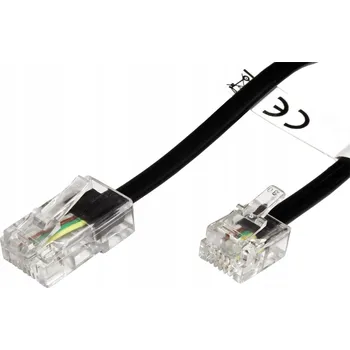 Síťový kabel Telefonní kabel RJ11 6P4C > RJ45, 15 m, černý