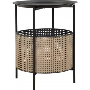 Konferenční stolek Stolek Mauro Ferretti kulatý 40 x 40 x 50 cm černý