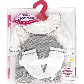Doplněk pro panenku Oblečení pro panenku Adar 45 cm, bílo-šedé