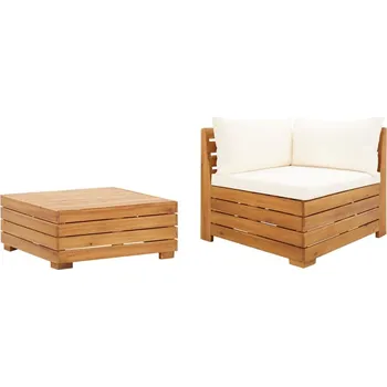 Zahradní nábytek, dřevo VidaXL, bílý, 2 ks