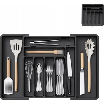 Příborník do zásuvky NASTAVITELNÁ ORGANIZÉR DO ZÁSUVKY ORGANIZÉR NA PŘÍBORY ROZTAHOVACÍ 57 X 38 CM