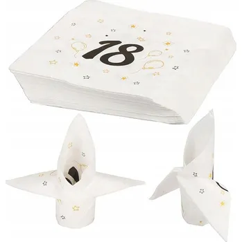 Papírový ubrousek Papírové Ubrousky na 18. narozeniny Nápisy Dekorace na stůl 40x