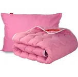 JAKS Celoroční antialergická přikrývka + polštář růžový Rozměr přikrývky: 160 x 200 cm