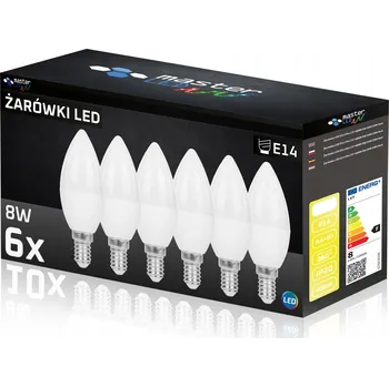 Žárovka 6x LED žárovka E14 8W neutrální bílá 4000K 230V PREMIUM VÝKONNÁ