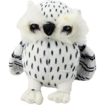 plyšák Plyšová Malá Sova Maskot Mazlíček Bílá Černé Skvrny 15cm