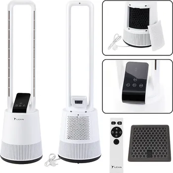 Domácí ventilátor Bezvrtulový ventilátor podlahový Oscilace Časovač LCD displej DÁLKOVÉ OVLÁDÁNÍ