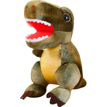 plyšák Plyšová Hračka Mazlíček Dinosaurus S Texturou Kůže Zelený 32cm