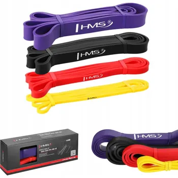 Sada odporových gum na cvičení HMS 4 posilovací a rehabilitační gumy